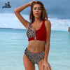 High Waist Leopard Print Bikini Set