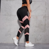 Patchwork Hollow Out Leggings