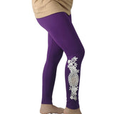 Lace Decoration Plus Size Leggings