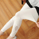 Lace Decoration Plus Size Leggings