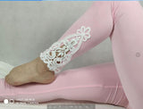 Lace Decoration Plus Size Leggings