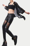 Lacey Faux Leather Leggings