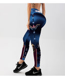 Tibetan Blue Captain Fight Push Up Leggings