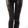 Gothic Lace Up Leather Leggings