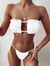 2 Piece Bikini Sexy Pleated Bandeau