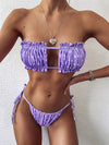 2 Piece Bikini Sexy Pleated Bandeau