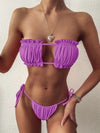 2 Piece Bikini Sexy Pleated Bandeau