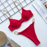 Sexy V Neck Bikini Set